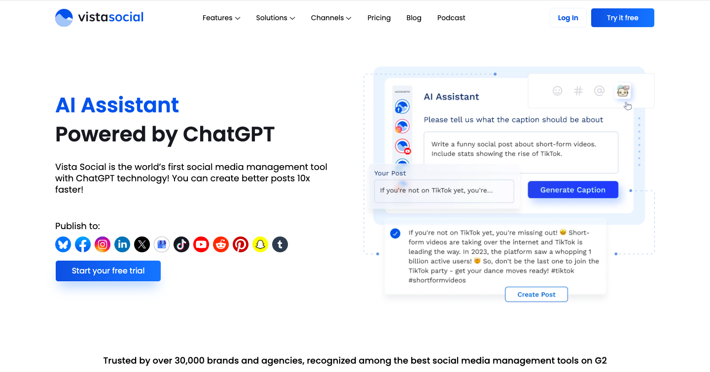 Vista Social AI Interface