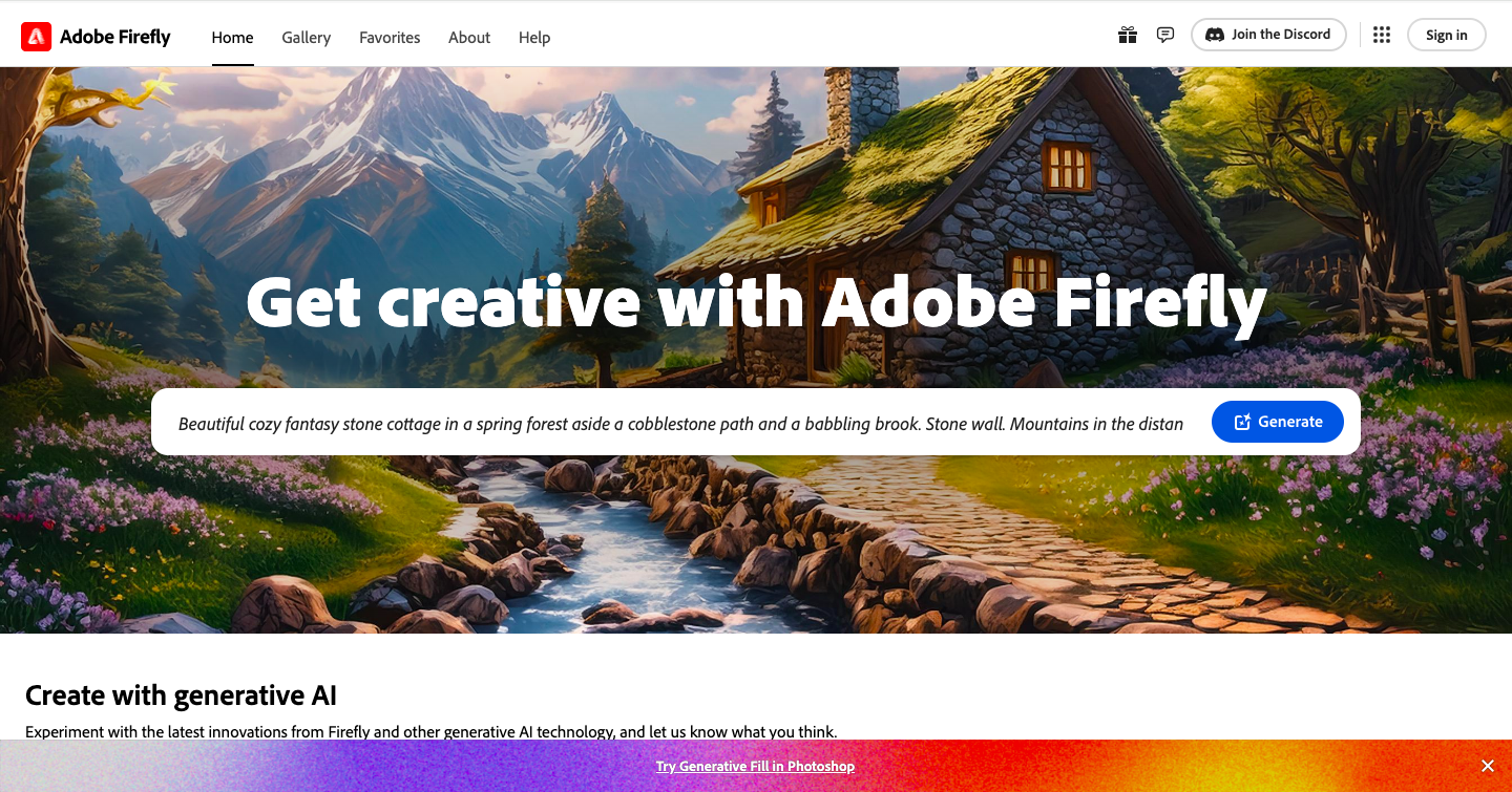 Adobe Firefly AI Interface