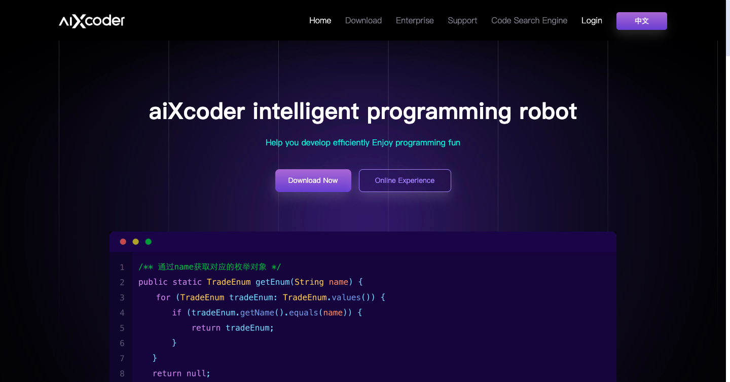 aiXcoder Interface