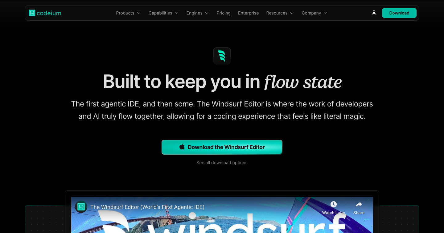 Codeium Windsurf Interface
