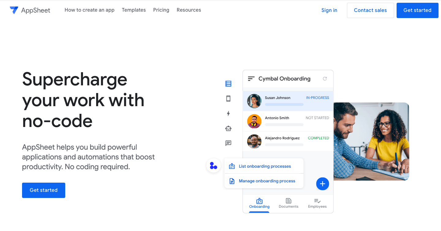Google AppSheet AI Interface