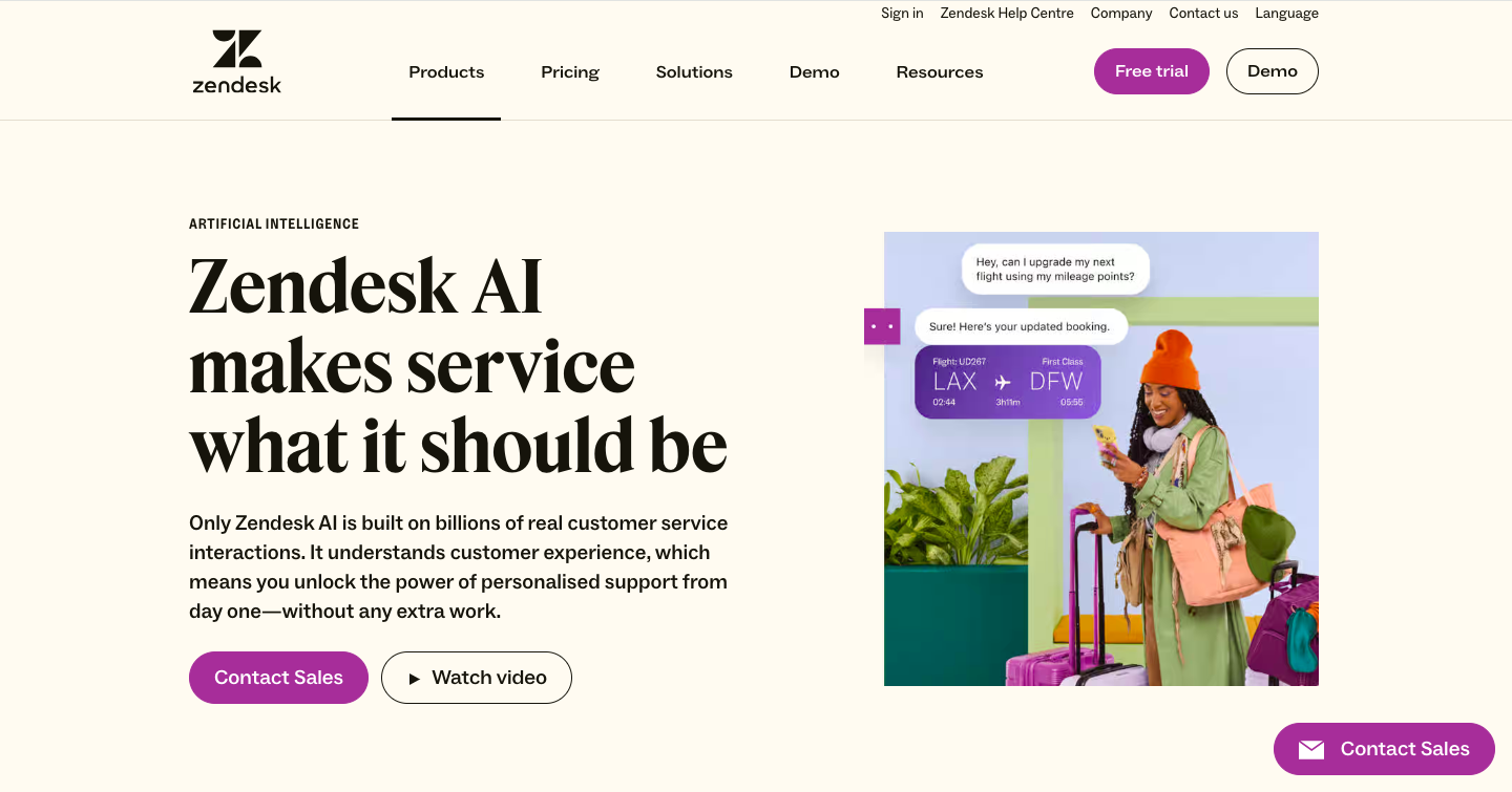 Zendesk AI Interface