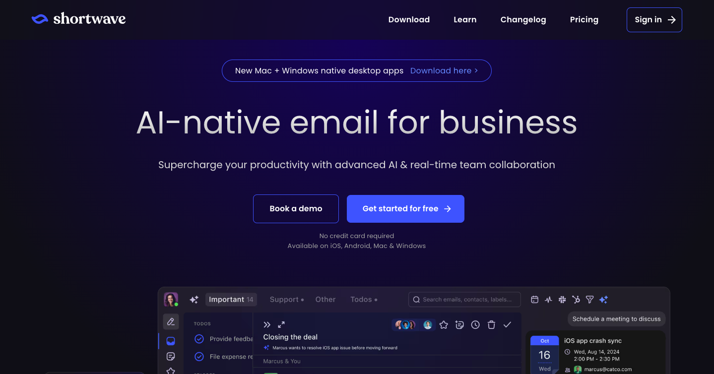 Shortwave Email AI Interface