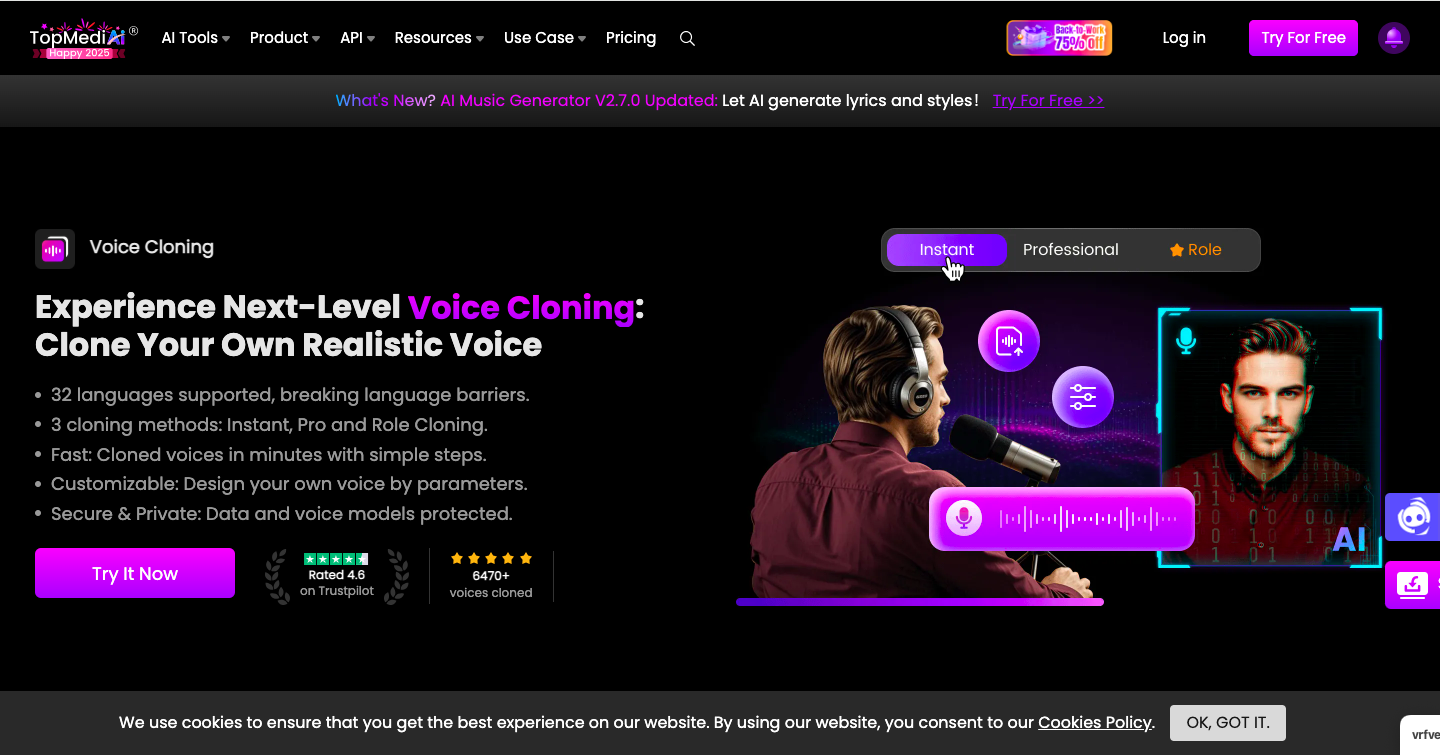 TopMedia AI Interface