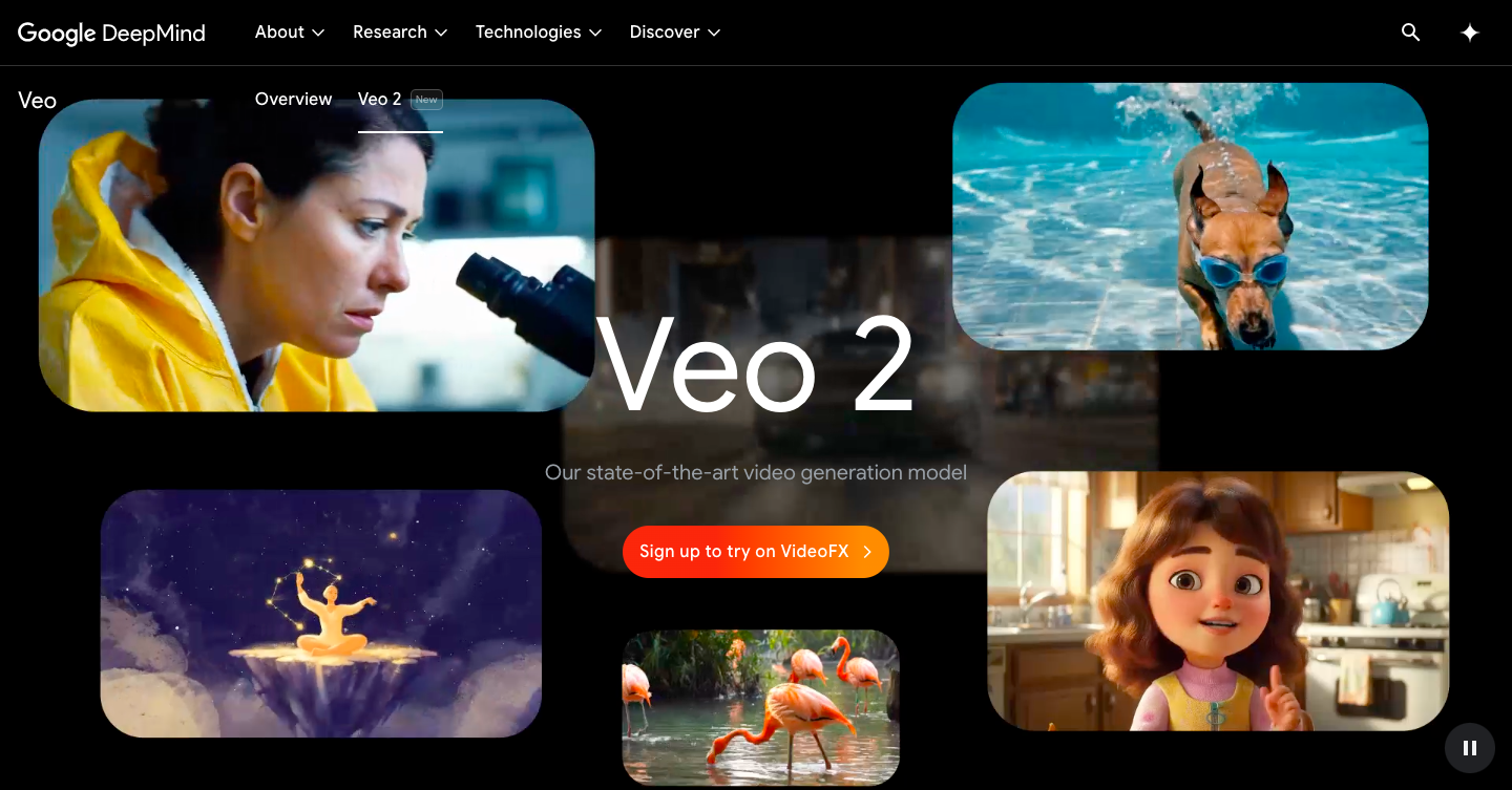 DeepMind VEO-2 Interface