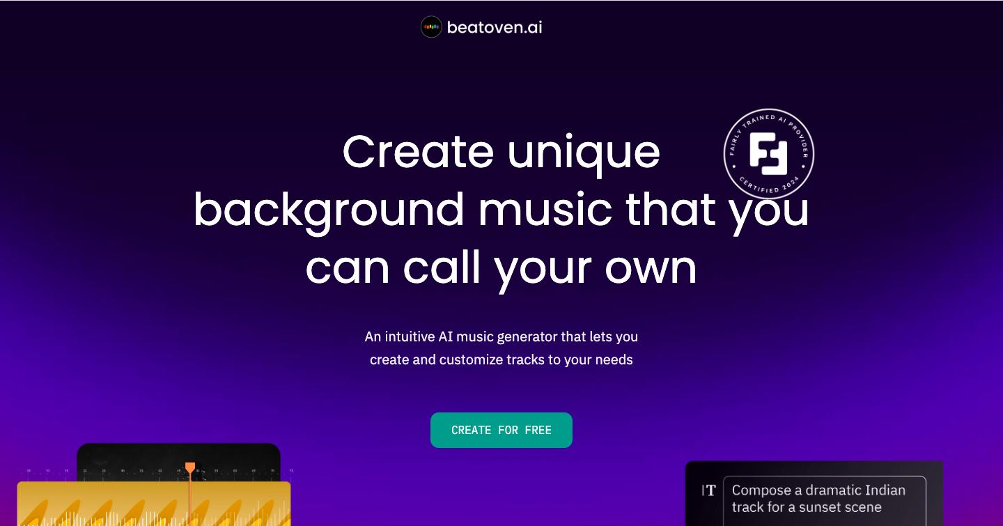 Beatoven AI Interface