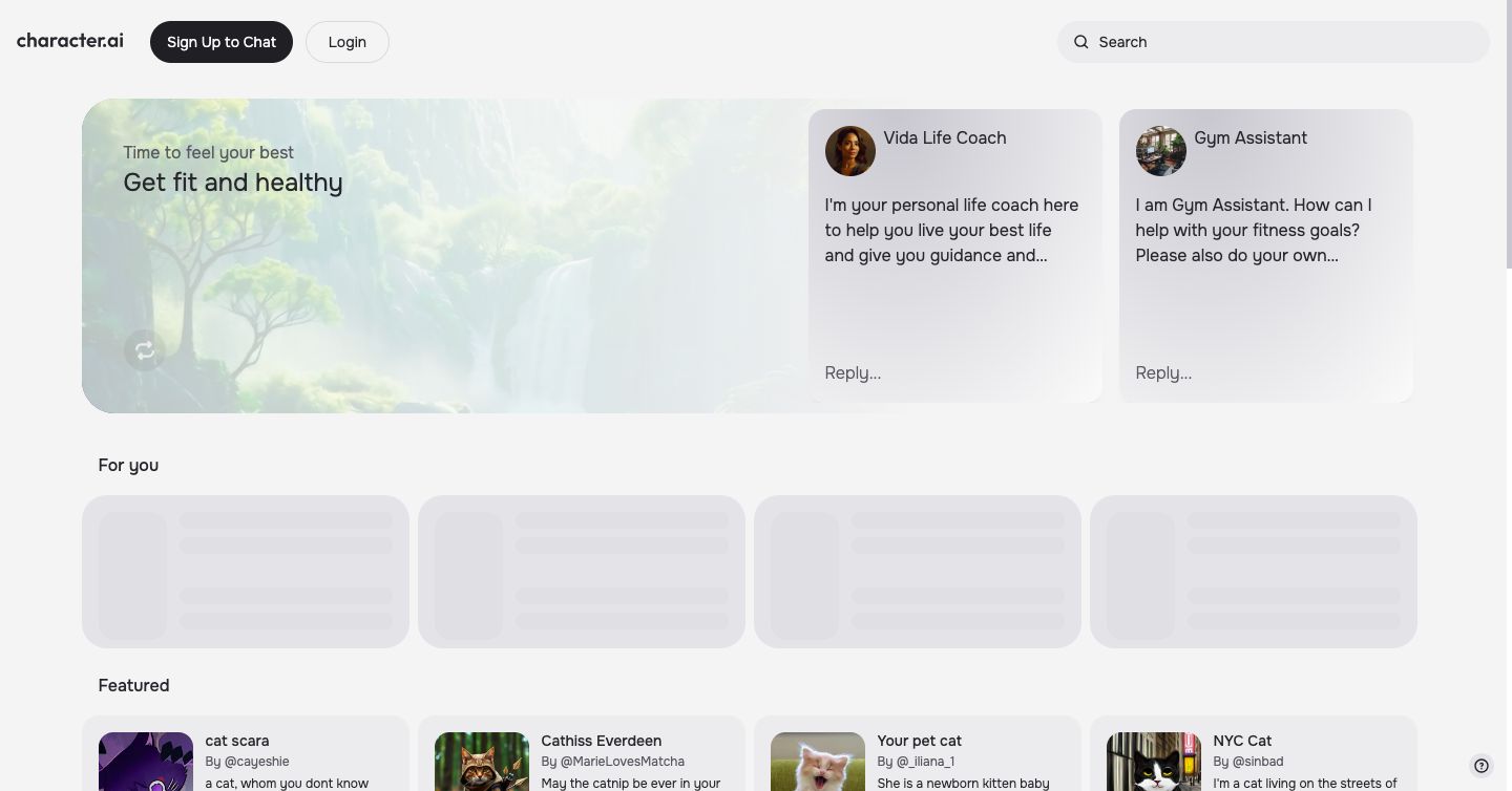 Character AI Interface