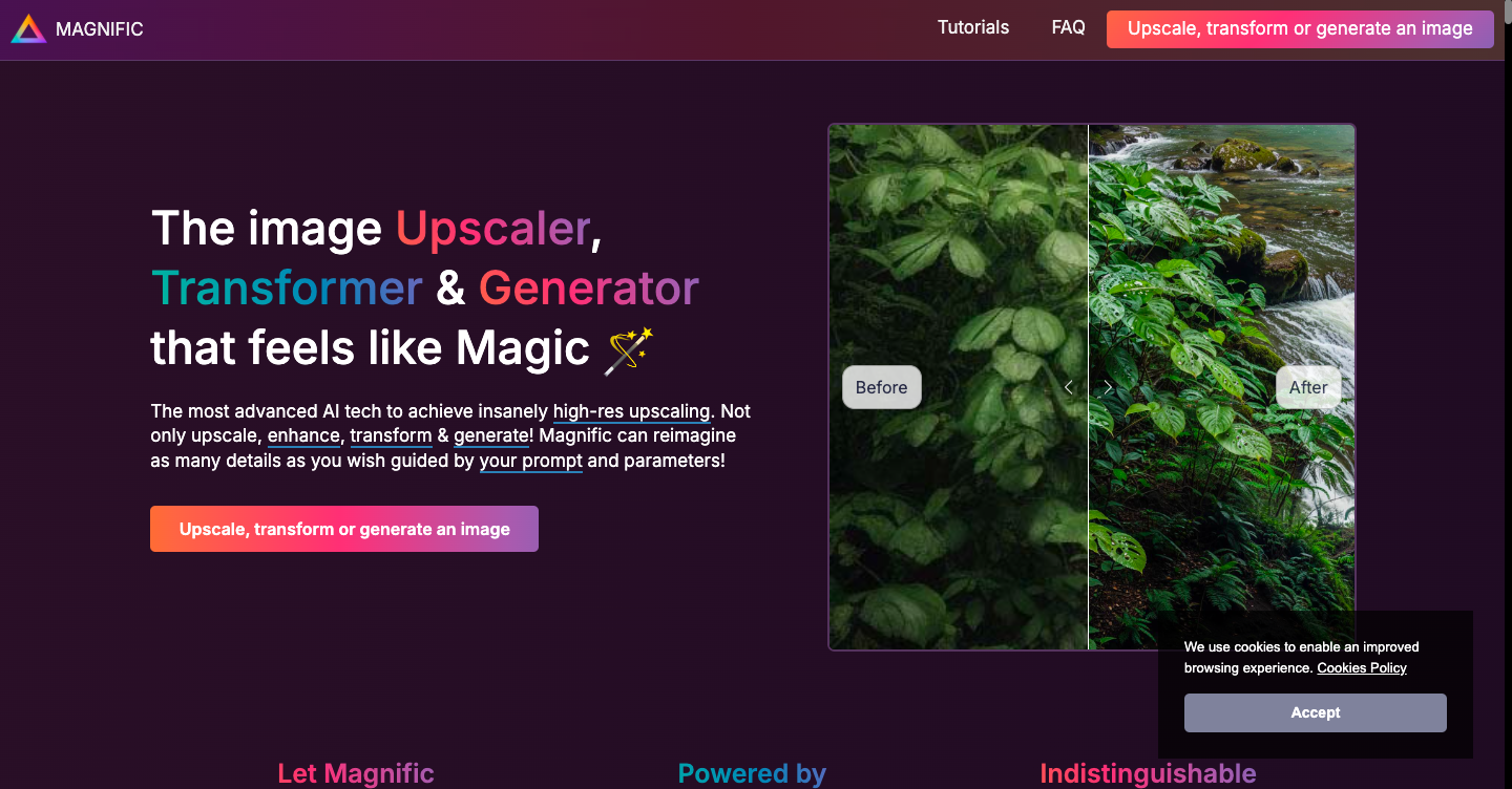 Magnific AI Interface