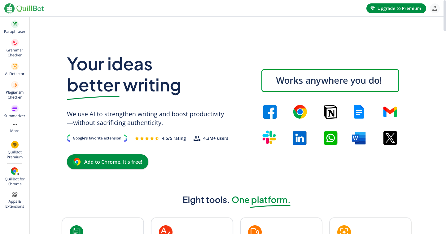 QuillBot AI Interface