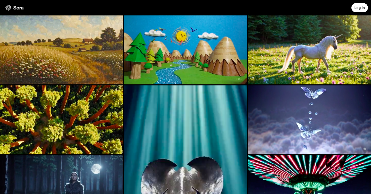 OpenAI Sora Interface