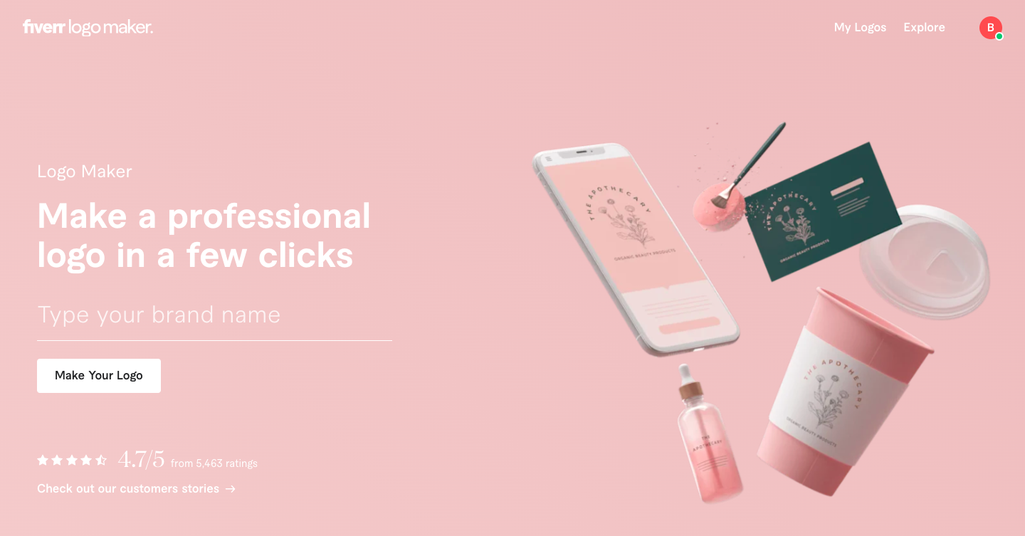 Fiverr Logo Maker Interface