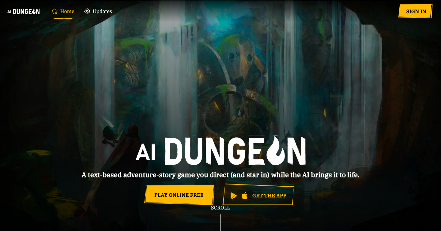 AI Dungeon Interface