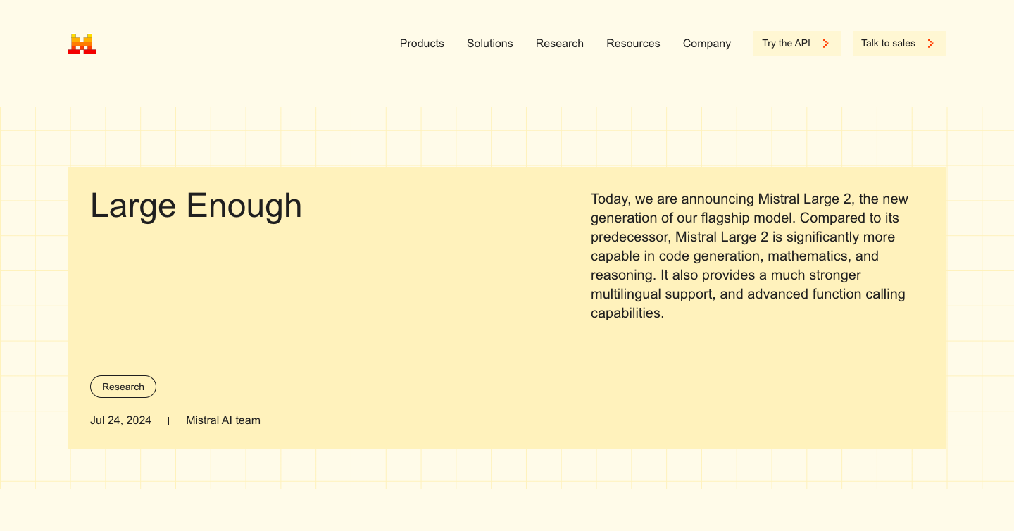 Mistral Large 2 AI Interface