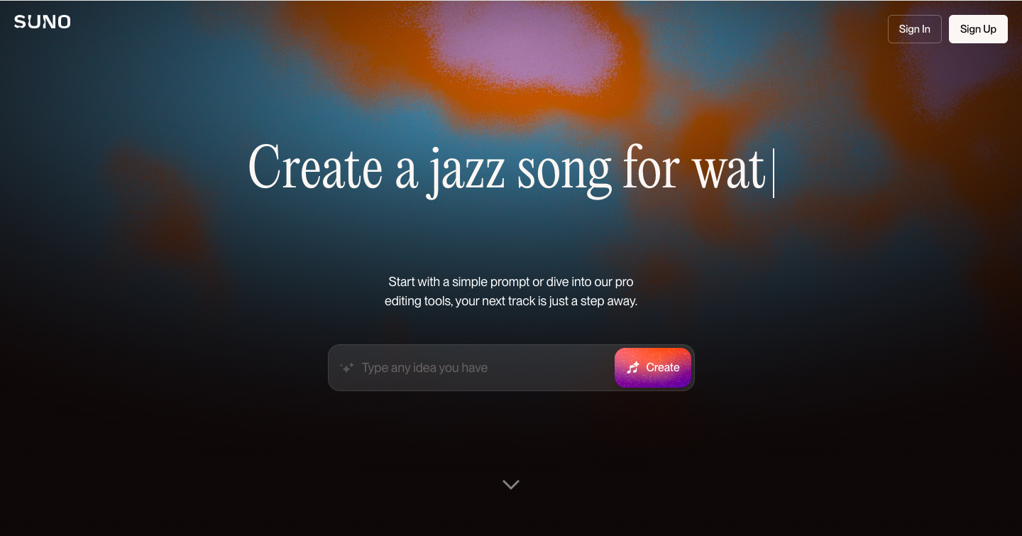 Suno AI v4 Interface