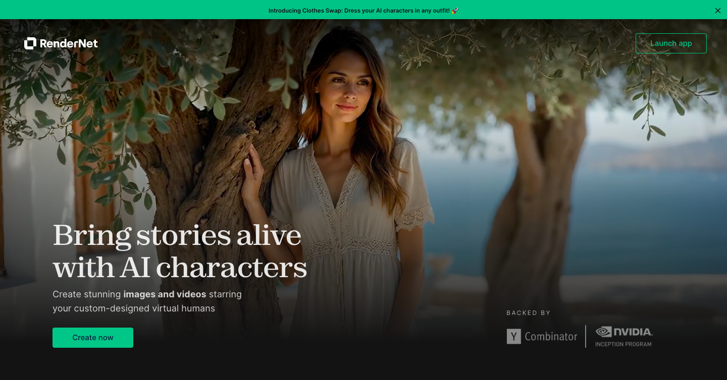 RenderNet.AI Interface